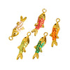 Wholesale Jewelry Animal Style Stainless Steel Three Dimensional Fish Pendant With Enamel Color And Vacuum Furnace Electroplating