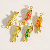 Wholesale Jewelry Animal Style Stainless Steel Three Dimensional Fish Pendant With Enamel Color And Vacuum Furnace Electroplating