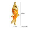Wholesale Jewelry Animal Style Stainless Steel Three Dimensional Fish Pendant With Enamel Color And Vacuum Furnace Electroplating