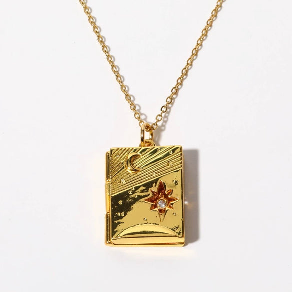 Wholesale Jewelry Animal Style Star Pattern Copper Gold Plated Opening And Closing Necklace