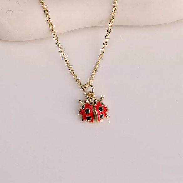 Wholesale Jewelry Animal Zodiac Copper Zircon Dripping Oil Pattern 18K Gold Plated Water Wave Chain Necklace