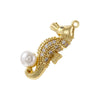 Wholesale Jewelry Animal Zodiac Copper Zirconia Rabbit Pin Croissant Starfish Seahorse Dolphin Pendant