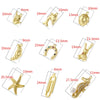 Wholesale Jewelry Animal Zodiac Copper Zirconia Rabbit Pin Croissant Starfish Seahorse Dolphin Pendant