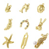 Wholesale Jewelry Animal Zodiac Copper Zirconia Rabbit Pin Croissant Starfish Seahorse Dolphin Pendant