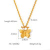 Wholesale Jewelry Animals Insects Geometric Stainless Steel And Titanium Steel Butterfly Pendant Necklace Bracelet Ring With Electroplating For Women