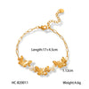 Wholesale Jewelry Animals Insects Geometric Stainless Steel And Titanium Steel Butterfly Pendant Necklace Bracelet Ring With Electroplating For Women
