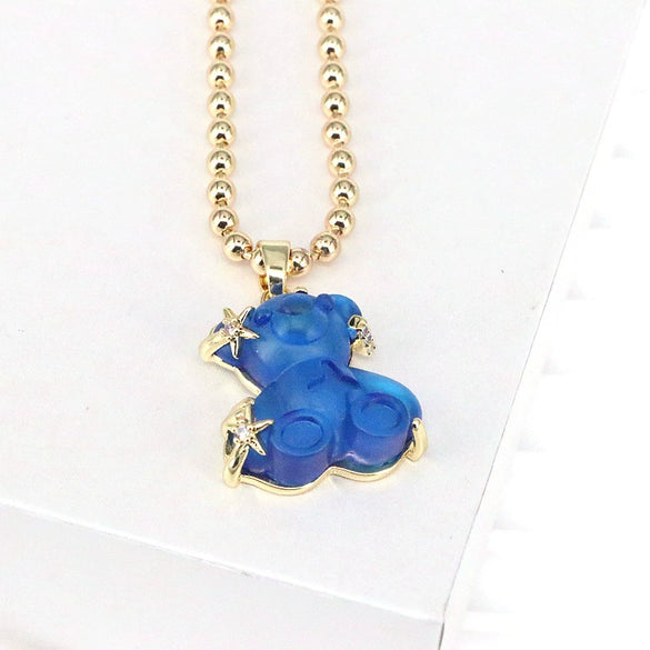 Wholesale Jewelry Animals Style Copper Pendant Necklace With Ball Chain And Electroplating Treatment