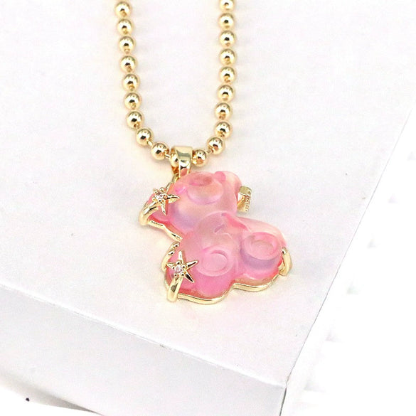 Wholesale Jewelry Animals Style Copper Pendant Necklace With Ball Chain And Electroplating Treatment