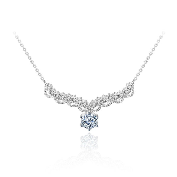 Wholesale Jewelry Animals Zodiac 925 Sterling Silver Moissanite Forest Antler Pendant Set With Cross Chain