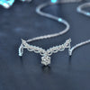 Wholesale Jewelry Animals Zodiac 925 Sterling Silver Moissanite Forest Antler Pendant Set With Cross Chain
