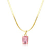 Wholesale Jewelry Artificial Crystal Love Heart Pendant Necklace And Earrings Set With Snake Chain And Electroplating