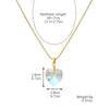 Wholesale Jewelry Artificial Crystal Love Heart Pendant Necklace And Earrings Set With Snake Chain And Electroplating
