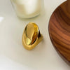 Wholesale Jewelry Artistic Oversized Commute Geometric Solid Color 316L Stainless Steel  18K Gold Plated Rings