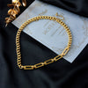 Wholesale Jewelry Asymmetric Chain Titanium Steel Heavy Industry Punk Hiphop Style Electroplated Necklace