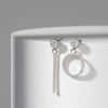 Wholesale Jewelry Asymmetric Zirconium S925 Sterling Silver Electroplated Earrings