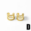 Wholesale Jewelry Asymmetrical Nonpiercing Ear Clip Geometric Copper Goldplated Ear Cuff