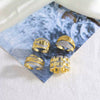 Wholesale Jewelry Asymmetrical Opening Adjustable Ring Copper Electroplated Geometric Style