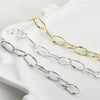 Wholesale Jewelry Asymmetrical Oval Copper Chain Electroplated Handmade Pearl Bracelet