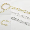 Wholesale Jewelry Asymmetrical Oval Copper Chain Electroplated Handmade Pearl Bracelet
