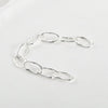 Wholesale Jewelry Asymmetrical Oval Copper Chain Electroplated Handmade Pearl Bracelet