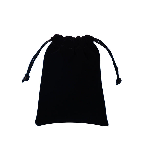 Wholesale Jewelry Bag Flannel Drawstring Black Bunt Pocket
