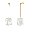 Wholesale Jewelry Baroque Natural Freshwater Pearl S925 Sterling Silver Earrings