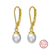 Wholesale Jewelry Baroque Natural Freshwater Pearl S925 Sterling Silver Earrings