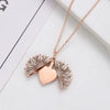 Wholesale Jewelry Basic Classic Style Customization Laser Engraving Heart Shape 201 Stainless Steel Plating Pendant Necklace Cable Chain