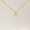 Wholesale Jewelry Basic Classic Style Letter Flower 304 Stainless Steel Shell 18K Gold Plated Plating Inlay Pendant Necklace