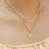 Wholesale Jewelry Basic Geometric Floral 304 Stainless Steel Double Layer Necklaces