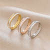 Wholesale Jewelry Basic Modern Style Classic Style Geometric Titanium Steel Zircon Inlay Rings