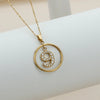 Wholesale Jewelry Basic Modern Style Classic Style Number Titanium Steel Zircon Plating Inlay Pendant Necklace