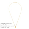 Basic Simple Style Classic Style Customization Laser Engraving Solid Color 304 Stainless Steel Plating 18K Gold Plated White Gold Plated Men'S Pendant Necklace Men Pendant Necklaces