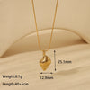 Wholesale Jewelry Beach Commute Turtle Flower Snail 304 Stainless Steel 18K Gold Plated Pendant Necklace
