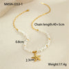 Wholesale Jewelry Beach Ocean Style Shell Starfish Pendant Stainless Steel Geometric Electroplated Necklace Bracelet