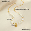 Wholesale Jewelry Beach Ocean Style Shell Starfish Pendant Stainless Steel Geometric Electroplated Necklace Bracelet
