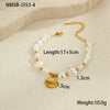 Wholesale Jewelry Beach Ocean Style Shell Starfish Pendant Stainless Steel Geometric Electroplated Necklace Bracelet