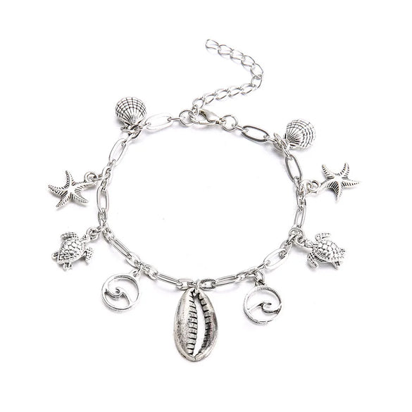 Wholesale Jewelry Beach Simple Style Shell Alloy Anklet