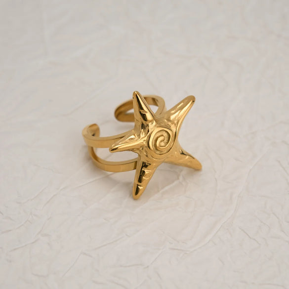 Wholesale Jewelry Beach Simple Style Starfish 304 Stainless Steel Hemp Flowers Chain Earrings Necklace