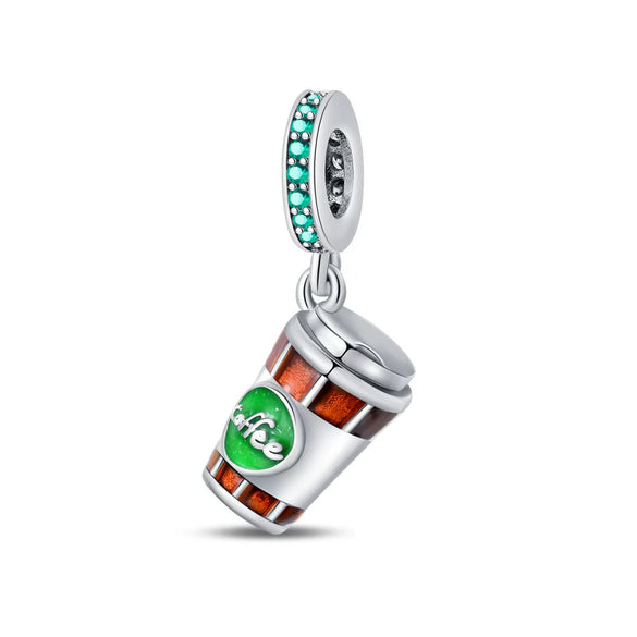 Wholesale Jewelry Beads Accessories Bracelet 925 Silver Plated Copper Dripping Oil Fruit Food Style