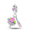 Wholesale Jewelry Beads Accessories Bracelet 925 Silver Plated Copper Dripping Oil Fruit Food Style