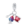 Wholesale Jewelry Beads Accessories Bracelet 925 Silver Plated Copper Dripping Oil Fruit Food Style