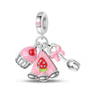 Wholesale Jewelry Beads Accessories Bracelet 925 Silver Plated Copper Dripping Oil Fruit Food Style