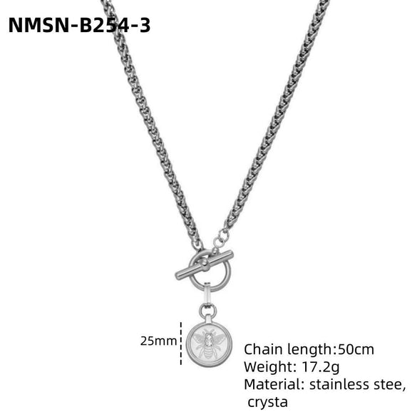 Wholesale Jewelry Bee Stainless Steel 18K Gold Plated Necklace For Women