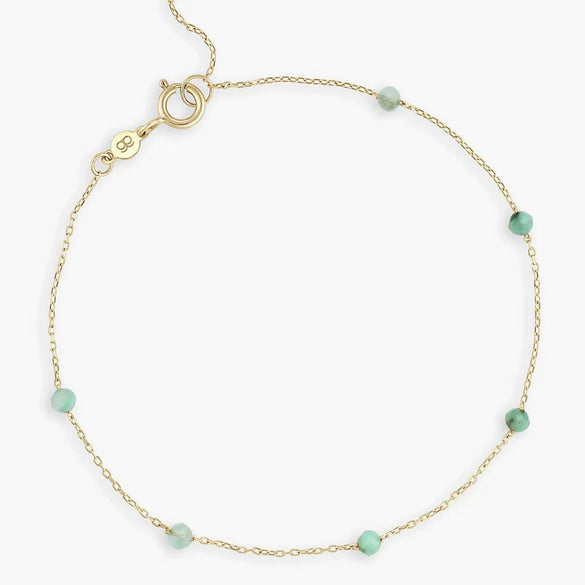 Wholesale Jewelry Bohemian Niche Copper Geometric Rice Bead Bracelet Highgrade Gold Plated Electroplating For Women
