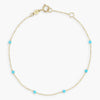 Wholesale Jewelry Bohemian Niche Copper Geometric Rice Bead Bracelet Highgrade Gold Plated Electroplating For Women
