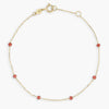 Wholesale Jewelry Bohemian Niche Copper Geometric Rice Bead Bracelet Highgrade Gold Plated Electroplating For Women