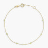 Wholesale Jewelry Bohemian Niche Copper Geometric Rice Bead Bracelet Highgrade Gold Plated Electroplating For Women