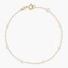 Wholesale Jewelry Bohemian Niche Copper Geometric Rice Bead Bracelet Highgrade Gold Plated Electroplating For Women