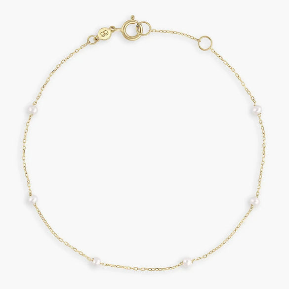 Wholesale Jewelry Bohemian Niche Copper Geometric Rice Bead Bracelet Highgrade Gold Plated Electroplating For Women